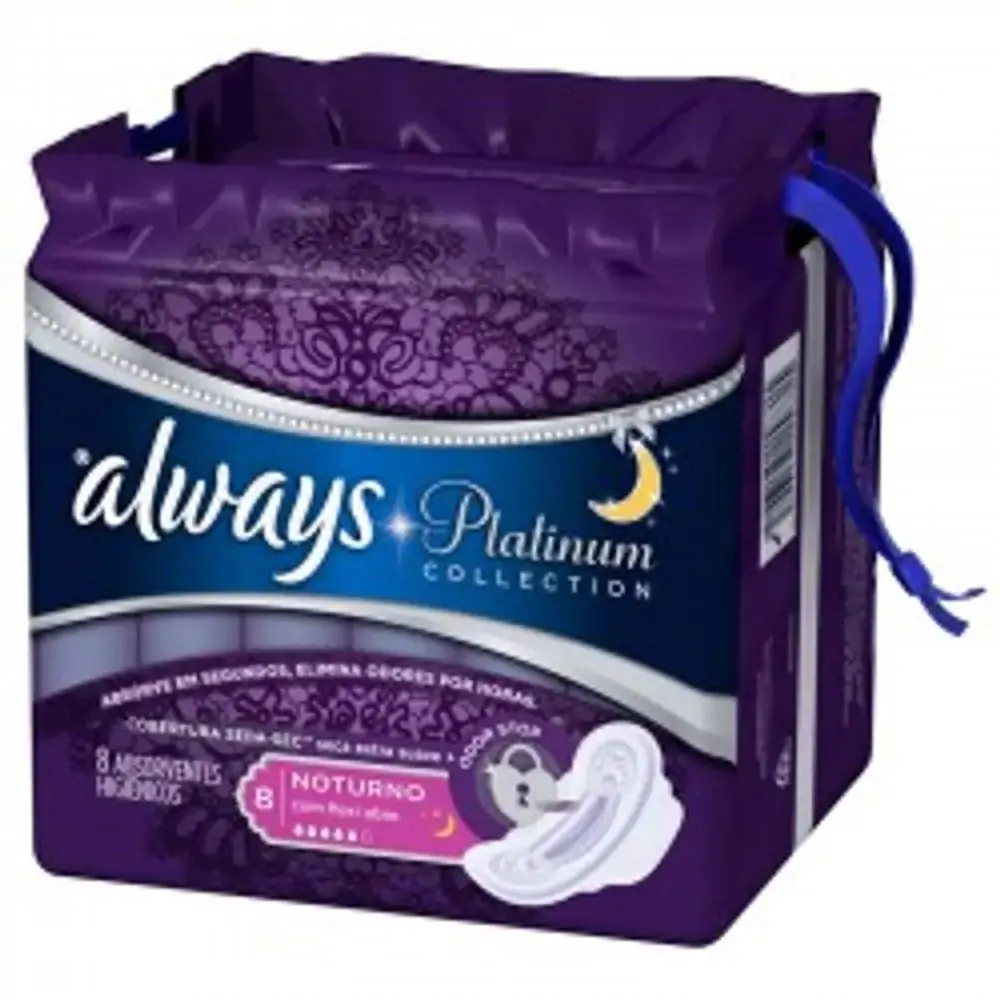 Absorvente.always Platinum Super Noturno C/abas 8unidade