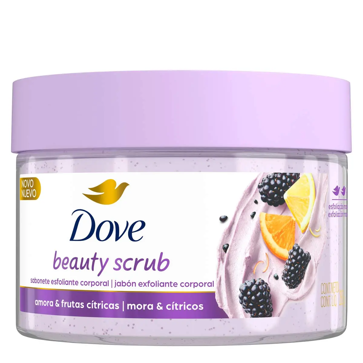 Sabonete Esfoliante Amora Frutas Cítricas Dove Beauty Scrub Pote 280g