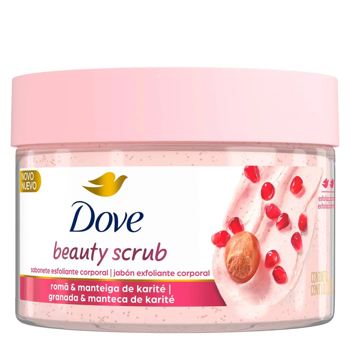 Sabonete Esfoliante Romã Manteiga De Karité Dove Beauty Scrub Pote 280g