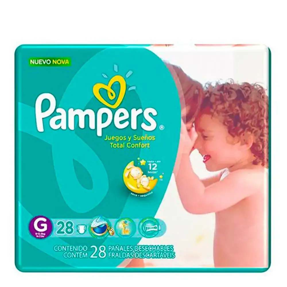 Pampers Total Confort G Descartável 28 Unidades