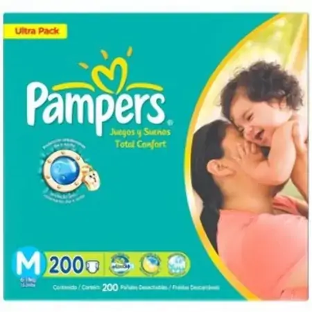 Pampers Total Confort M 200 Unidades