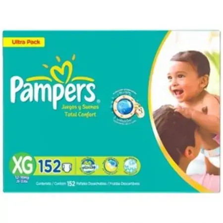 Pampers Total Confort Xg 152 Unidades
