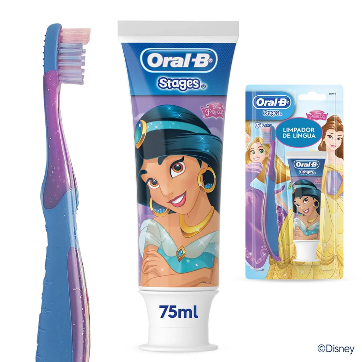 Kit Escova Dental Oral B Stages 3 + Creme Dental Stages 75g