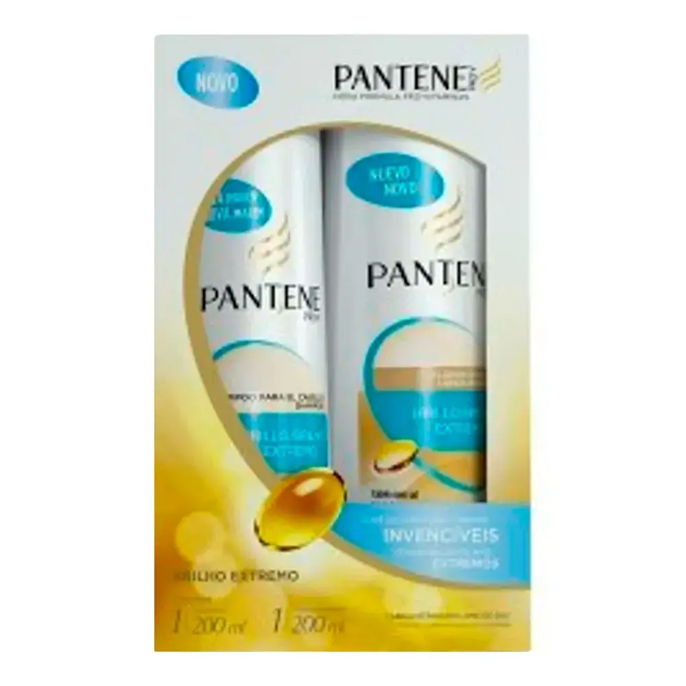 Kit Pantene Shampoo Condicionador Brilho Extremo