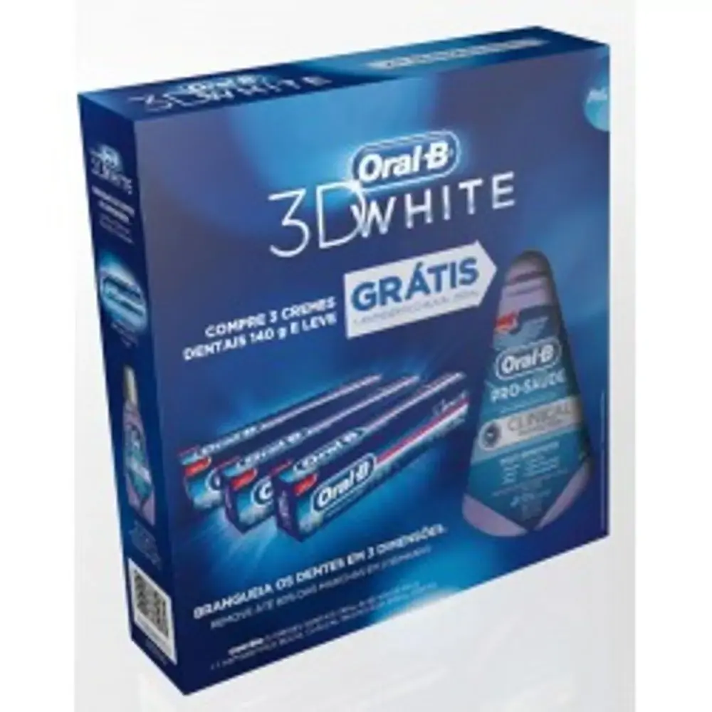 Creme Dental Oral B 3d White C/3 Enxag 250ml