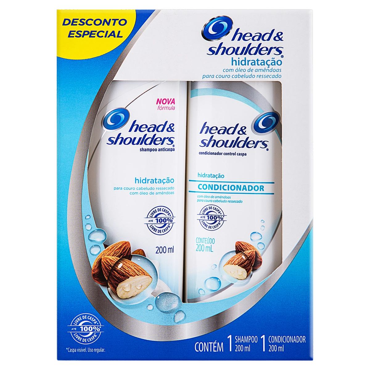 Kit Shampoo Condicionador Anticaspa Head Shoulders Hidratação 200ml Cada