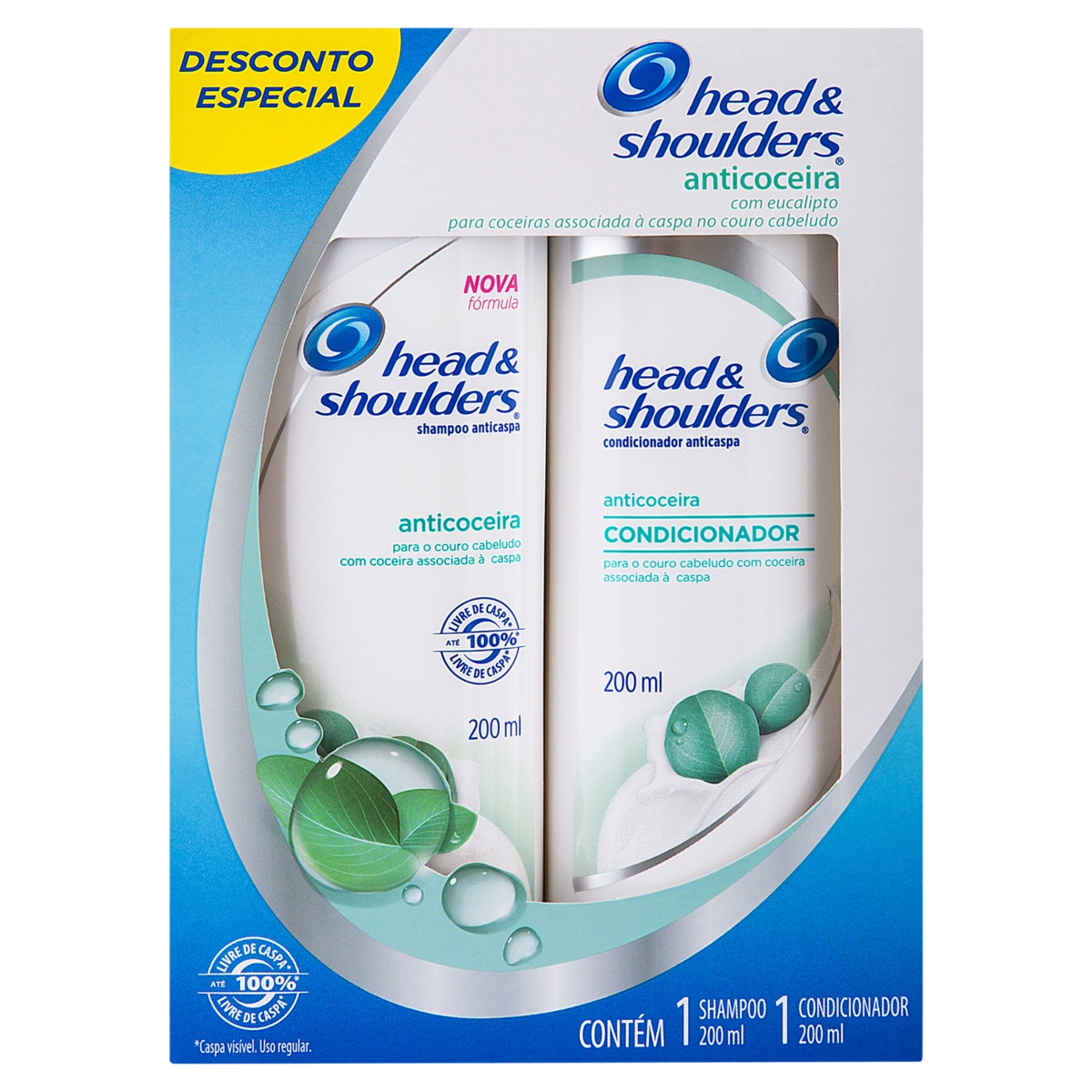 Kit Shampoo Condicionador Anticaspa Head Shoulders Anticoceira 200ml Cada