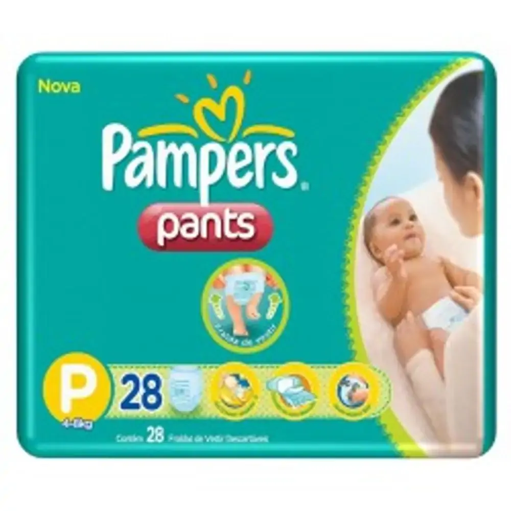 Pampers Pants P Descartável 28 Unidades