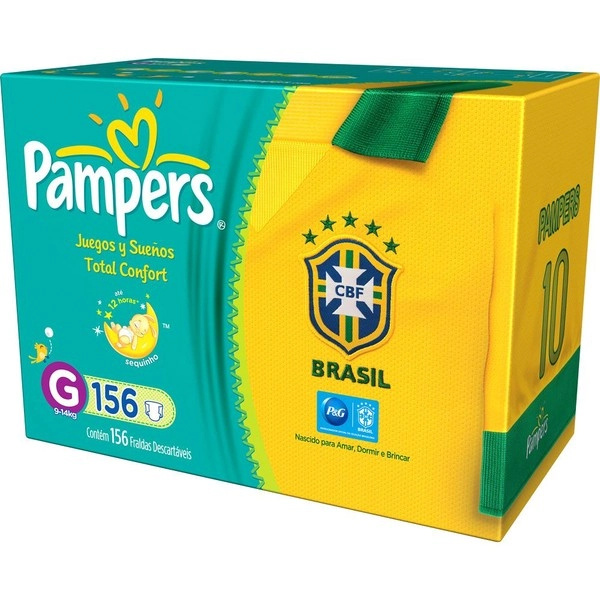 Pampers Total Confort G Descartável 156 Unidades