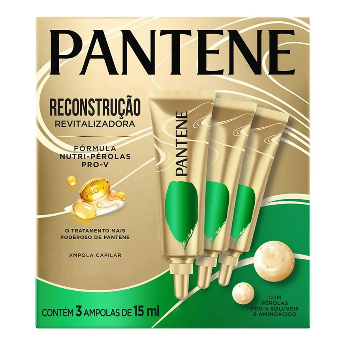 Ampola de Tratamento Pantene Pro V Restauração 15ml 3 Unidades