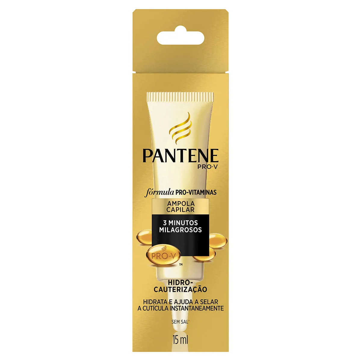 Ampola De Tratamento Capilar 3 Minutos Milagrosos Pantene Pro V Caixa 15ml