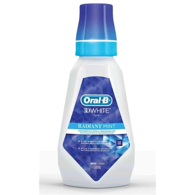 Enxaguatório Antisséptico Oral B 500ml 3d White Unit