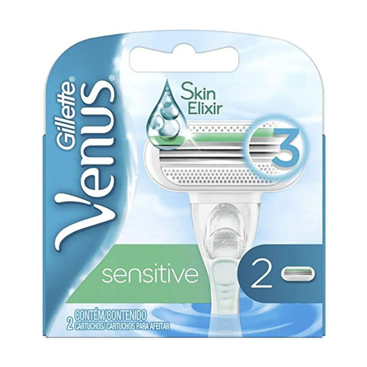 Carga para Aparelho de Depilar Gillette Venus Sensitive 2 unidades
