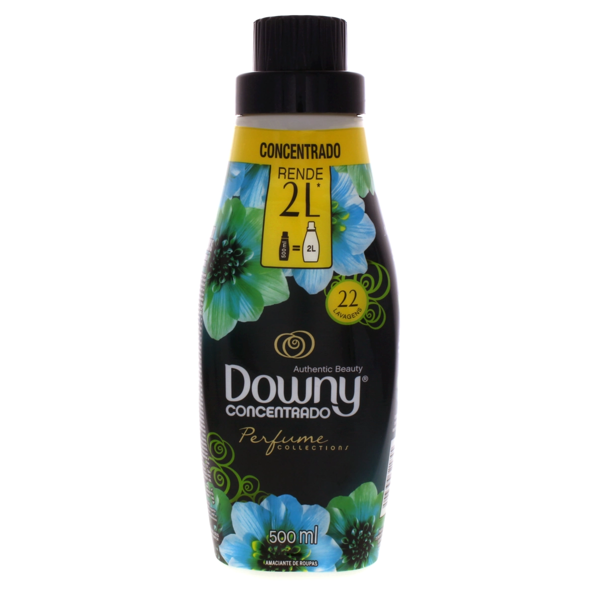 Amaciante De Roupa Concentrado Authentic Beauty Downy Perfume Collections Frasco 500ml