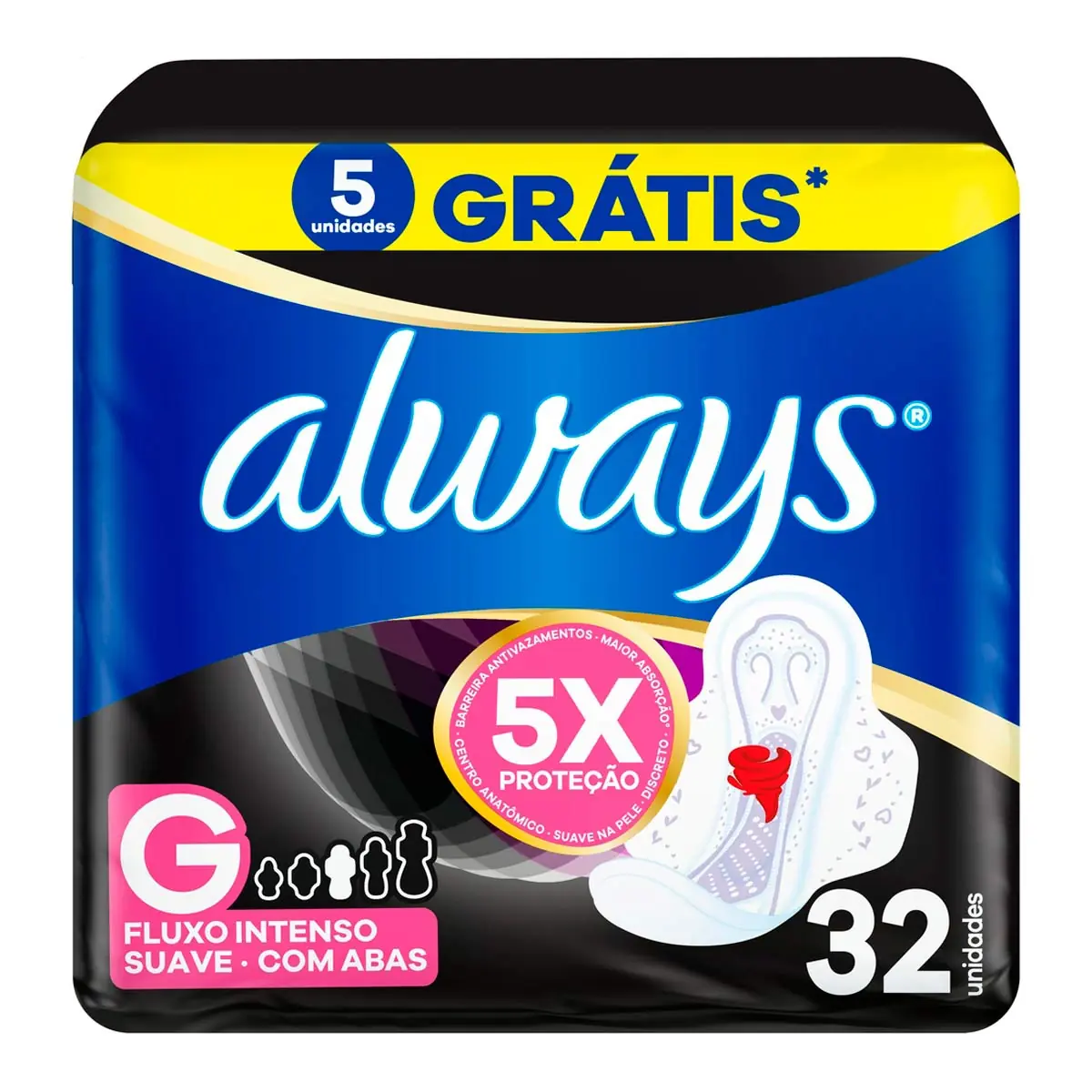 Absorvente Always Noturno G Suave com Abas 32 Unidades
