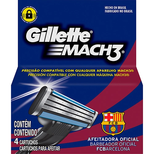 Carga Gillette Mach3 Barcelona Com 4 Unidades