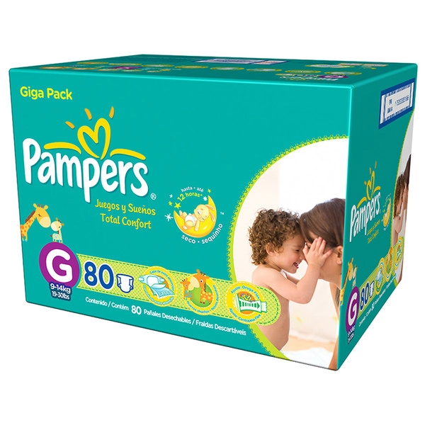 Pampers Total Confort G Descartável 80 Unidades
