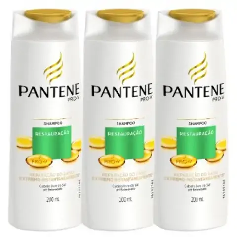 Shampoo Restauração Pantene Shampoo Restaurador 3x 200ml