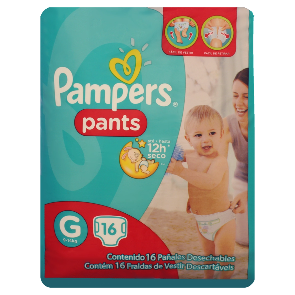 Fralda Descartável Infantil Pants Pampers G Pacote 16 Unidades