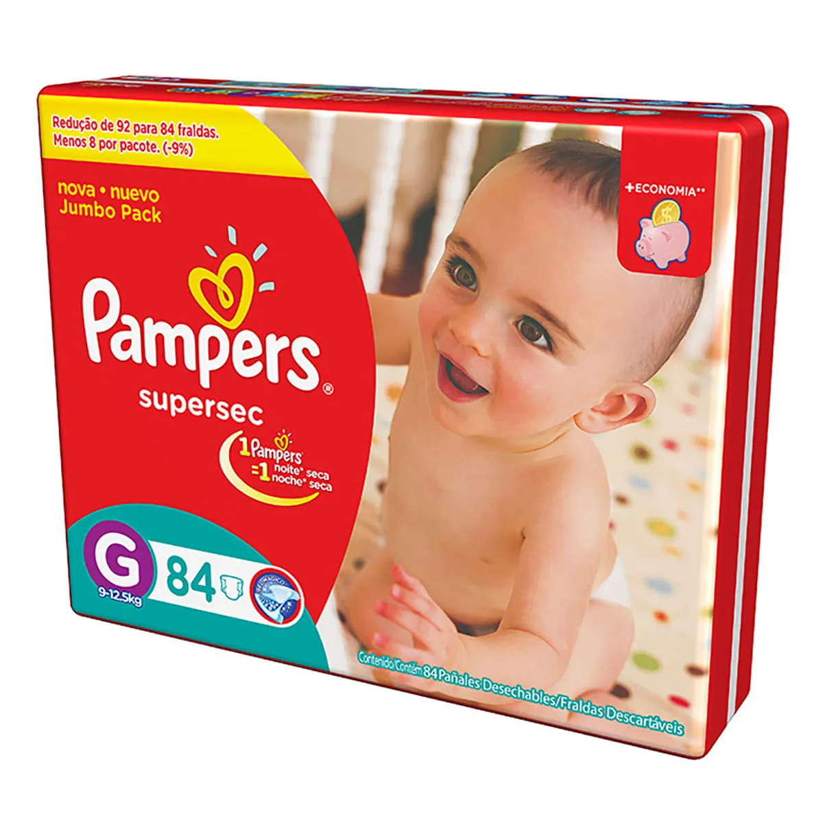Fralda Pampers G Supersec Jumbo - 84 Unidades