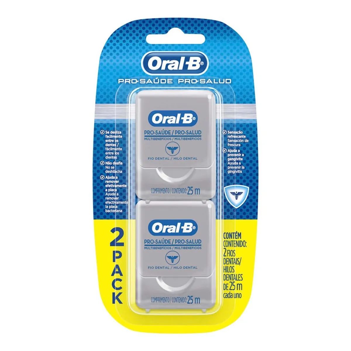 Fio Dental Multi Benefícios Oral B Pro Saúde 2 Unidades 25m