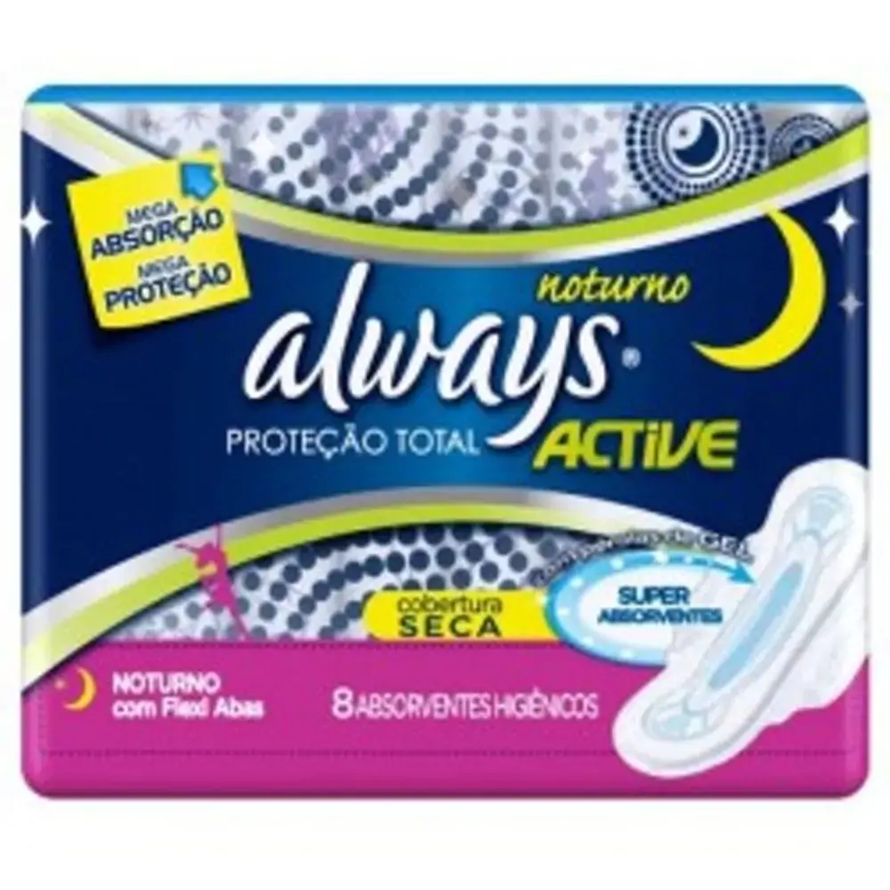Always Always Proteção Total Malha Seca Com Abas 16 Unidades