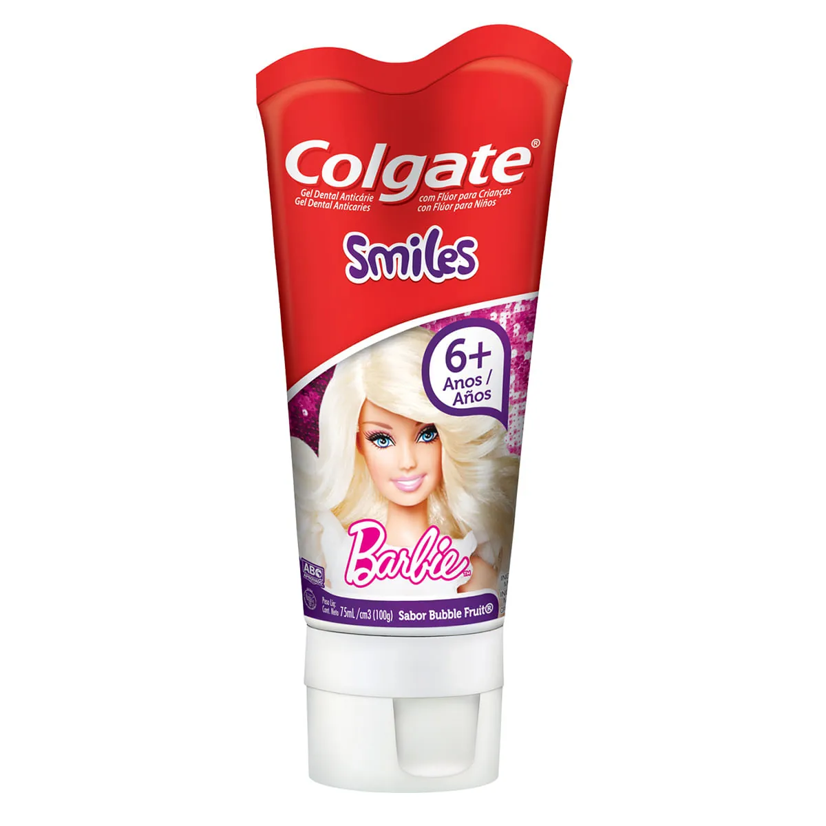 Creme Dental Infantil Colgate Smiles Barbie Tutti Frutti 100g