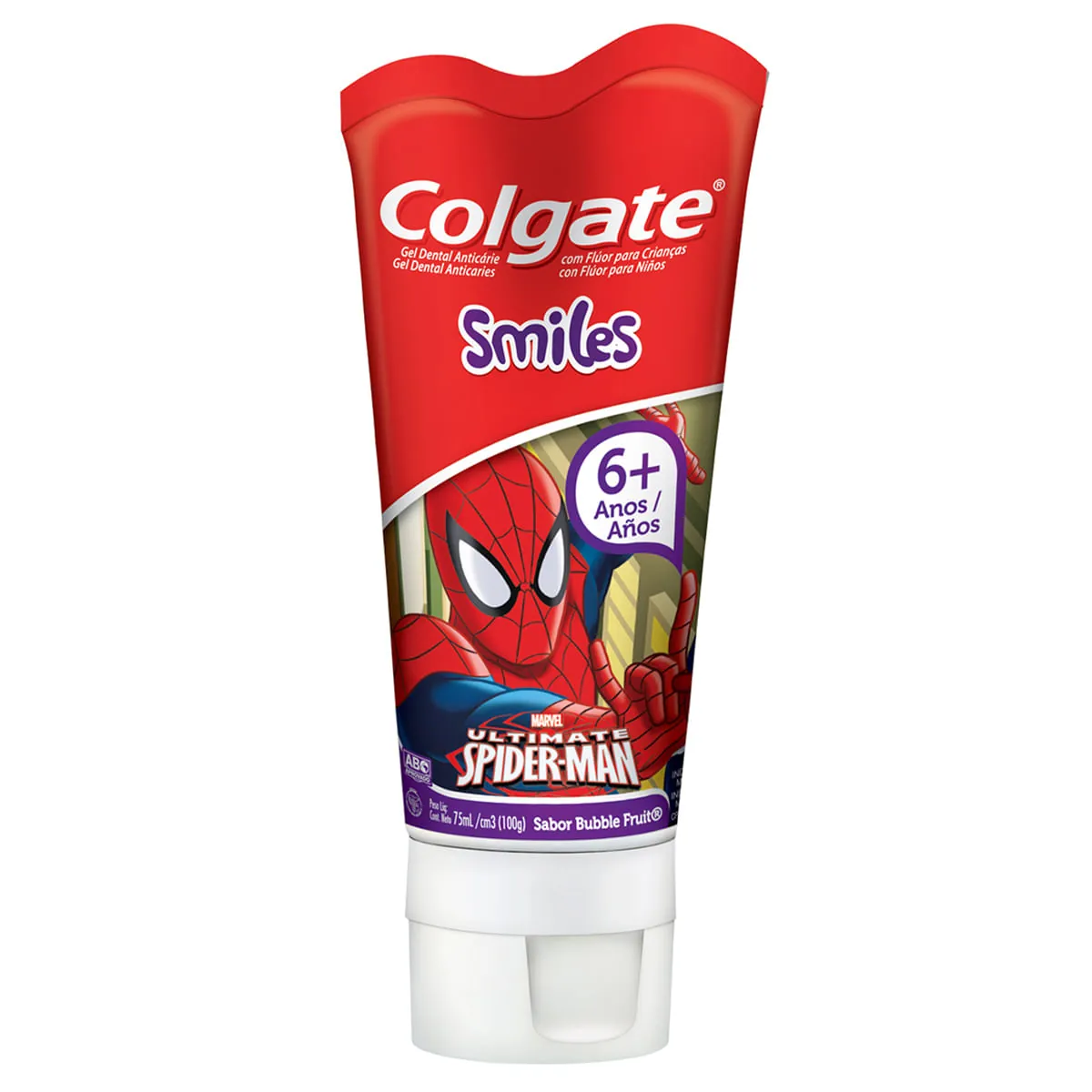 Creme Dental Infantil Colgate Smiles Homem Aranha Bubble Fruit 100g