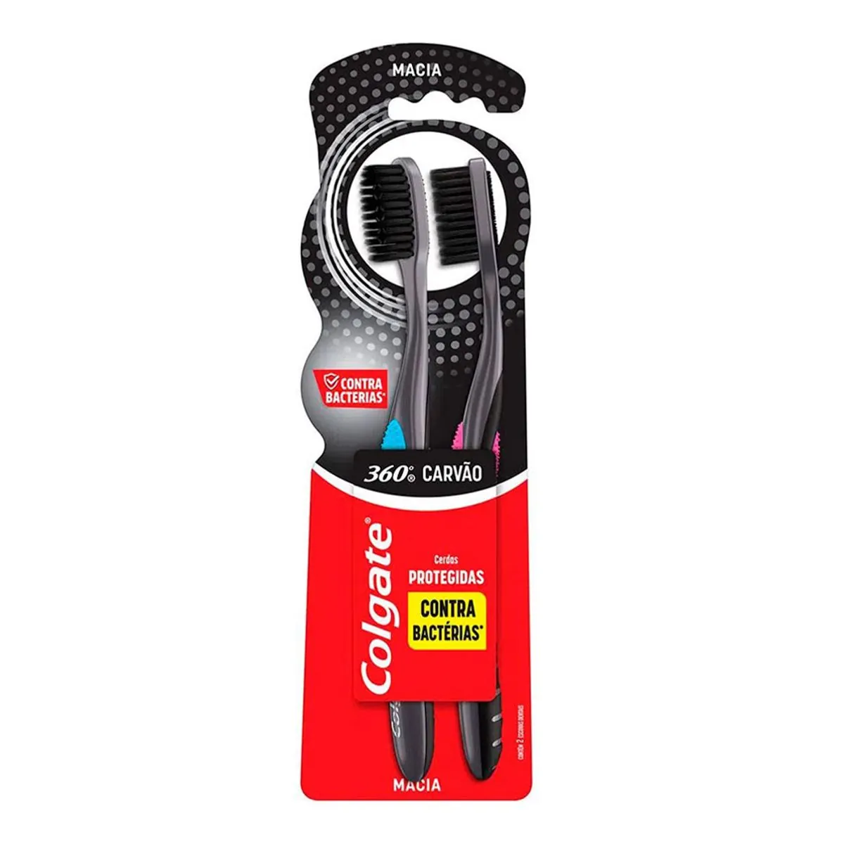 Escova Dental Colgate 360º Black 2 unid
