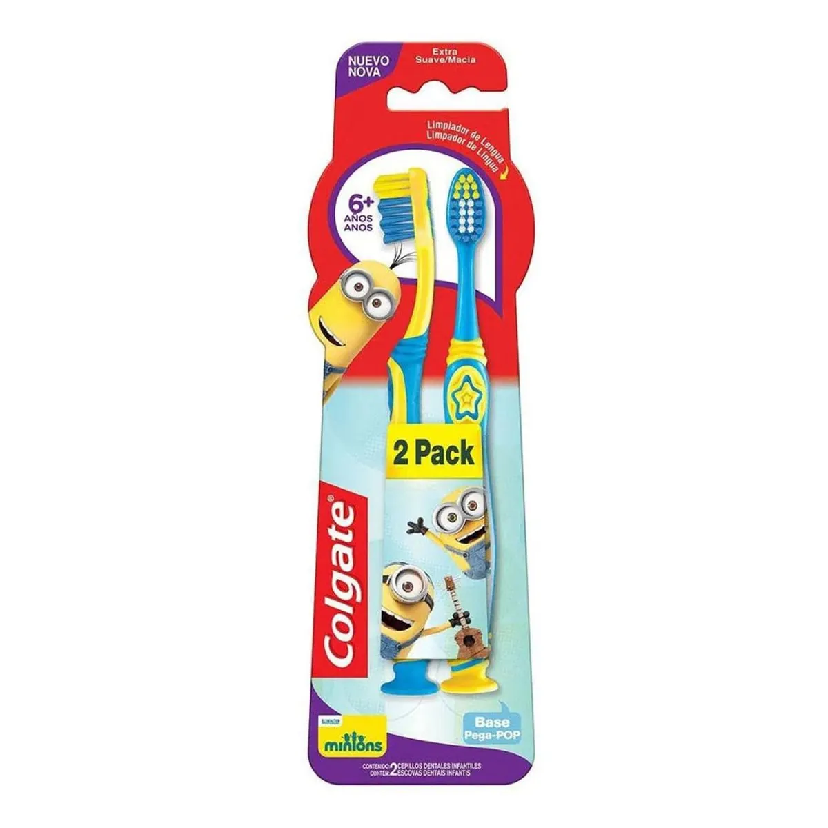 Escova de Dente Infantil Colgate Smiles Minions 6+ Anos 2 unidades