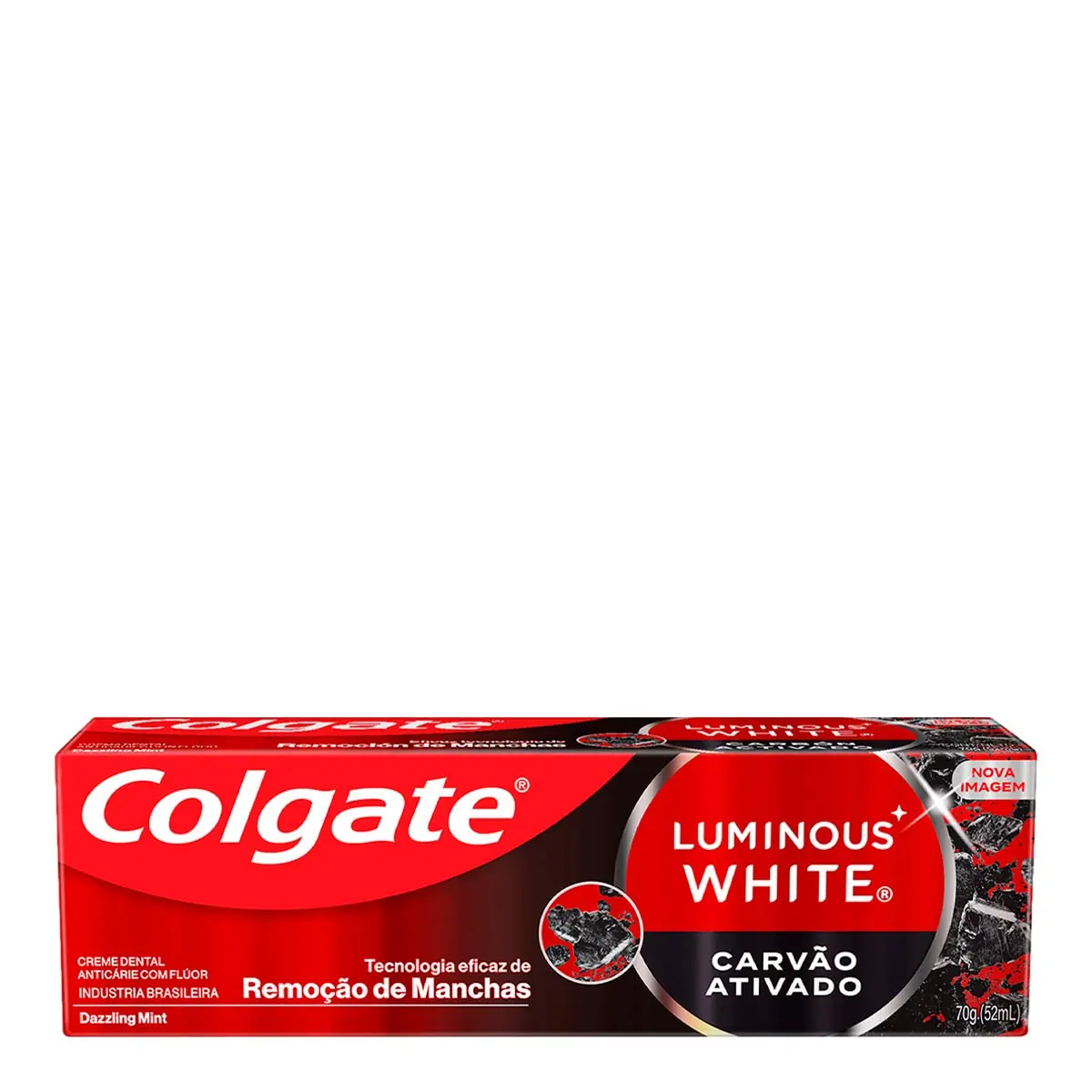 Creme Para Clareamento Dental Colgate Luminous White Carvão Ativado 70g