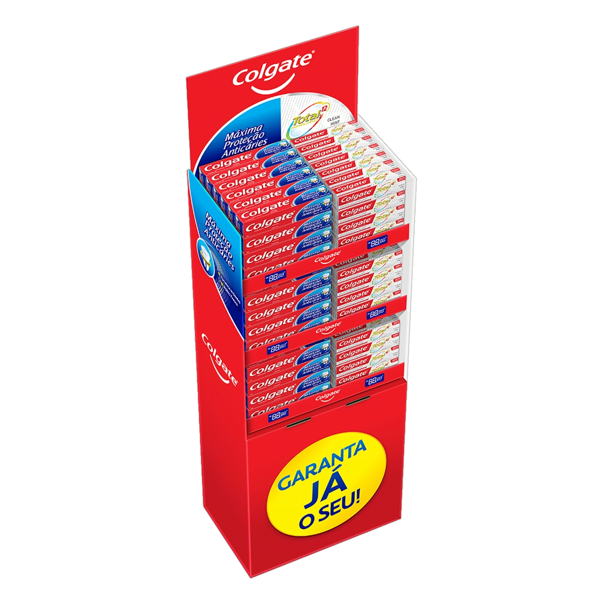 Creme Dental Menta Refrescante Máxima Proteção Anticáries 90g Clean Mint Total 12 50g Colgate Caixa
