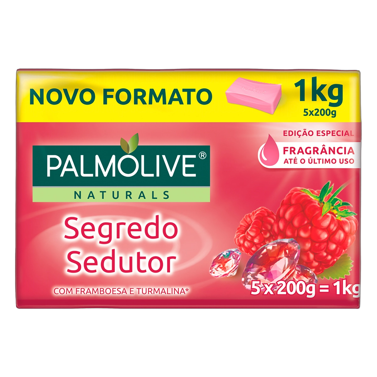 Pack Sabonete Barra Segredo Sedutor Palmolive Naturals Envoltório 1kg 5 Unidades