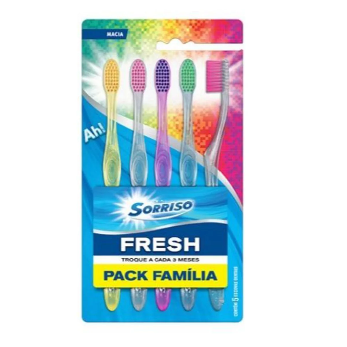 Pack Escova Dental Macia Sorriso Fresh 5 Unidades