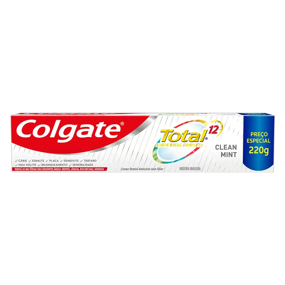 Creme Dental Clean Mint Colgate Total 12 Caixa 220g