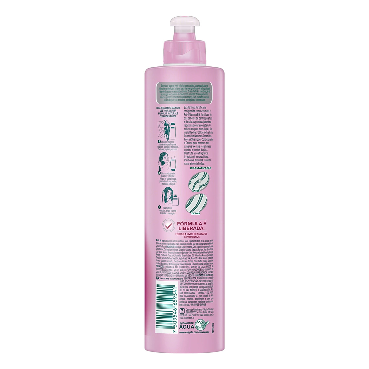 Creme para Pentear Palmolive Naturals Ceramidas Force Frasco 300ml