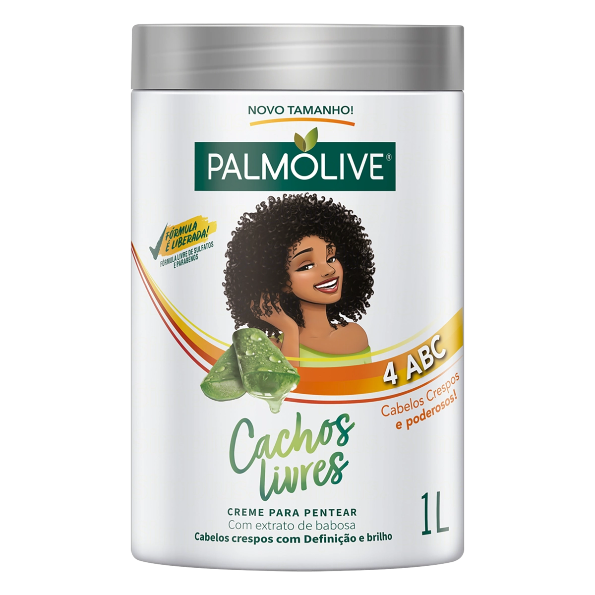 Creme Para Pentear Com Extrato De Babosa Palmolive Cachos Livres Pote 1l