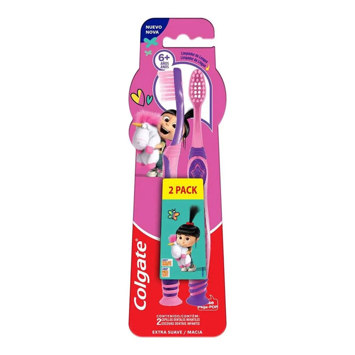 Escova de Dente Infantil Colgate Smiles Agnes e Fluffy +6 anos 2 unid