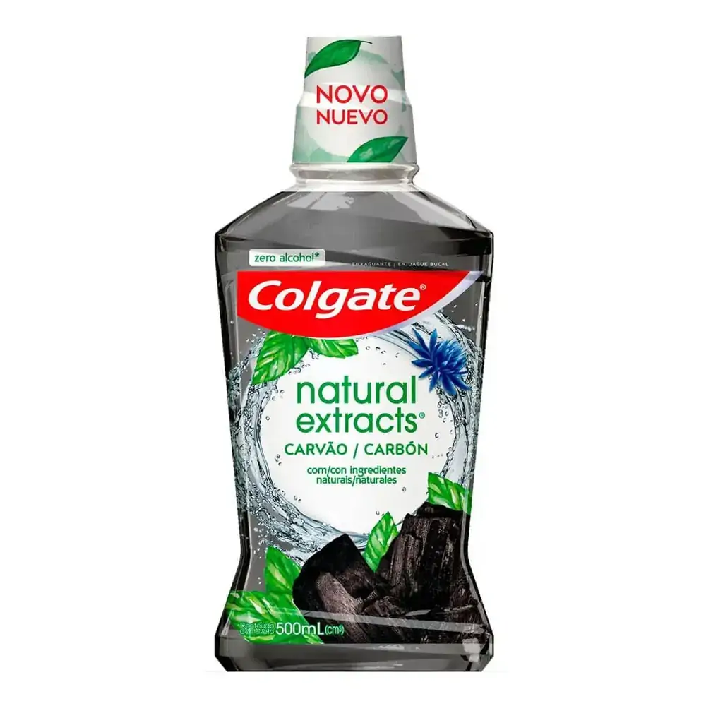 Enxaguante Bucal Zero Álcool Colgate Natural Extracts Carvão Frasco 500ml