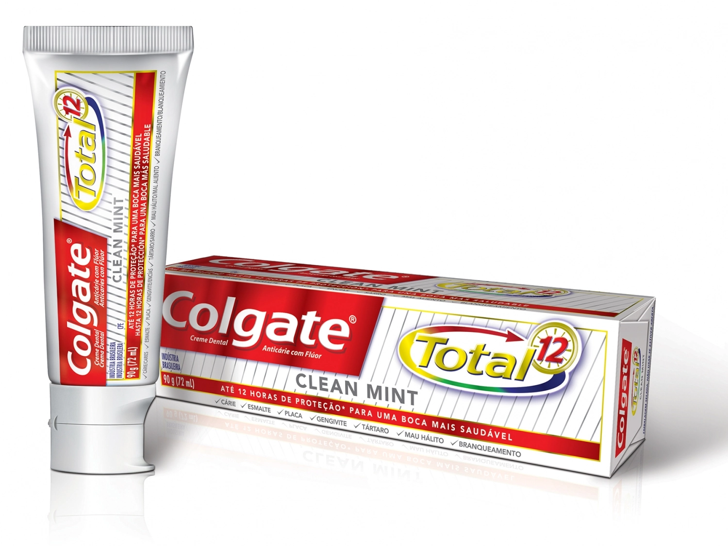 Creme Dental Colgate Total 12 Clean Mint 3 Unidades 90G Preço Especial