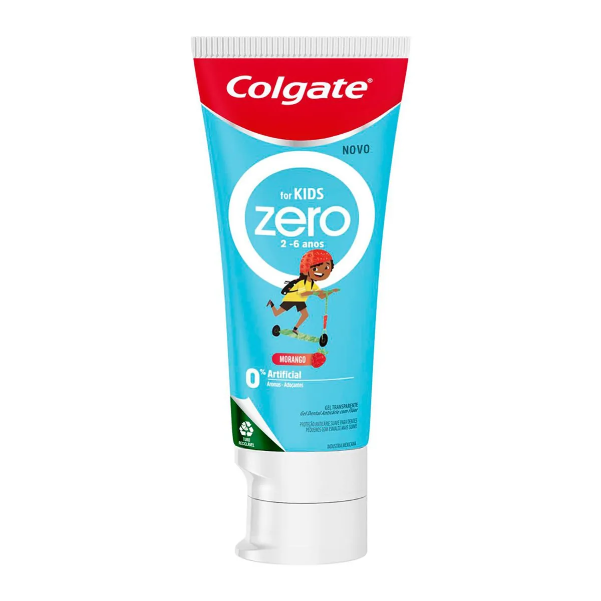 Gel Dental Colgate For Kids Zero com Flúor Morango 70 g