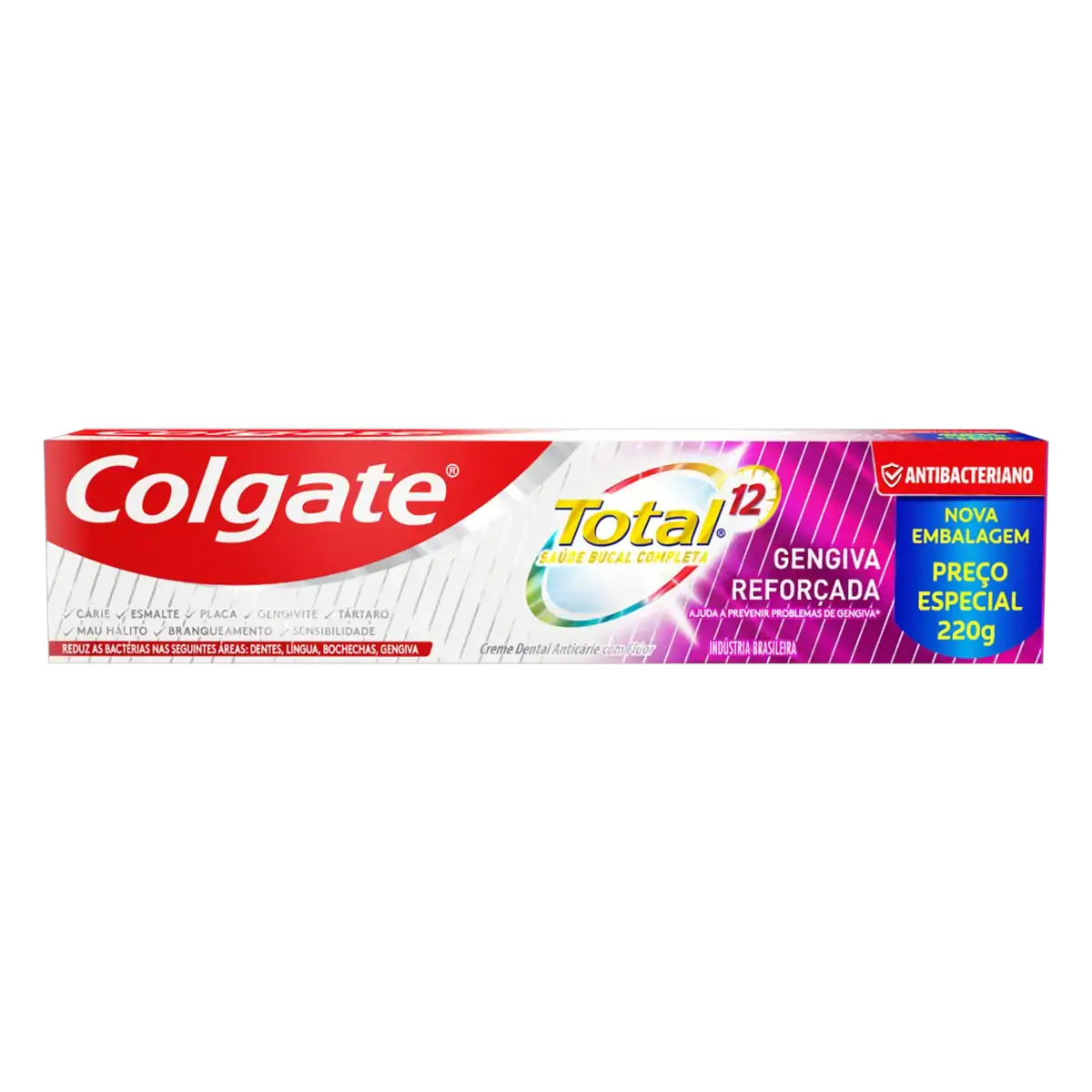 Creme Dental Colgate Total 12 Gengiva Reforçada Caixa 220g