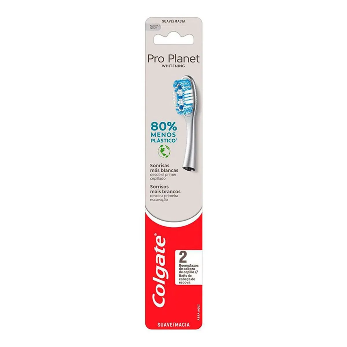 Refil para Escova de Dente Colgate Pro Planet com 2 Unidades