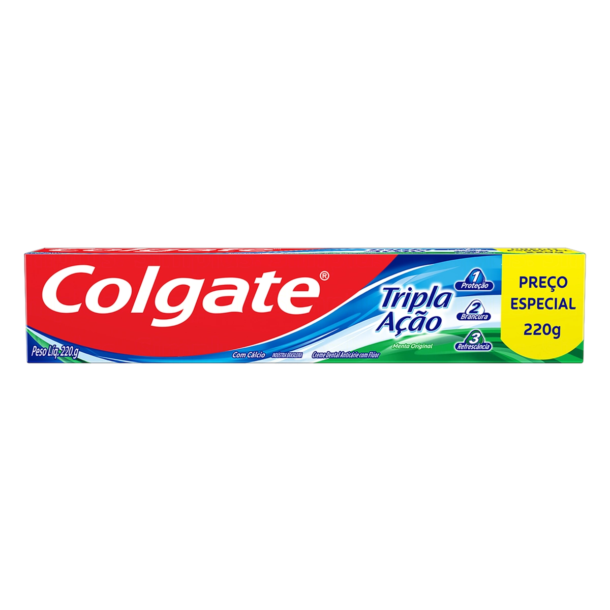 Creme Dental Menta Original Colgate Tripla Ação Caixa 220g