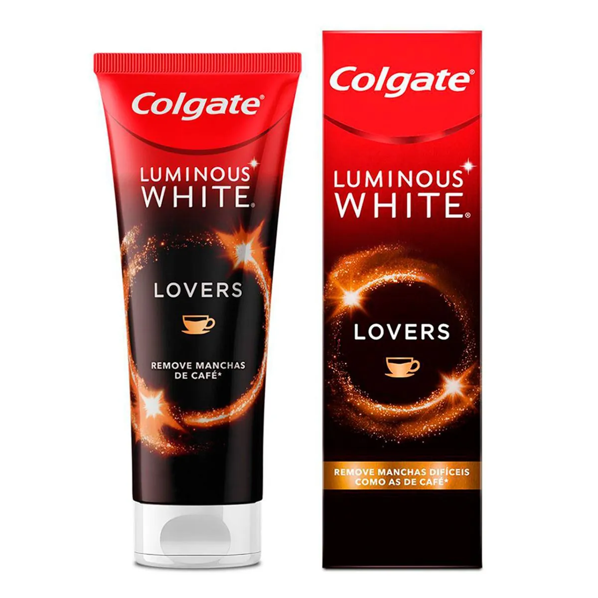 Creme Para Clareamento Dental Colgate Luminous White Lovers Manchas de Café 70g