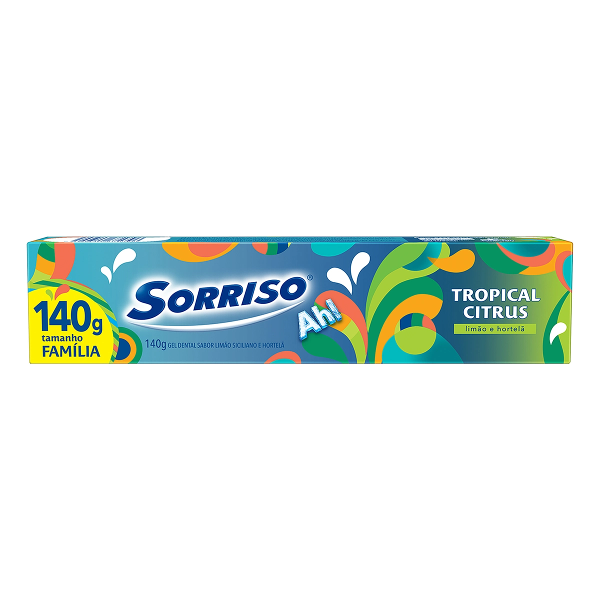 Gel Dental Tropical Citrus Sorriso Caixa 140g Tamanho Família