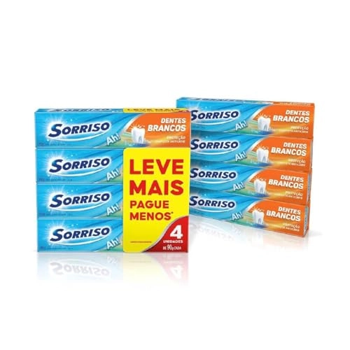 Pack Creme Dental Sorriso Dentes Brancos Caixa 4 Unidades 90g Cada Leve Mais Pague Menos