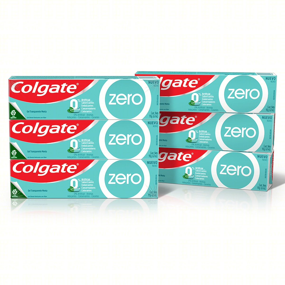 Pack Gel Dental Menta Colgate Zero Caixa 3 Unidades 90g Cada