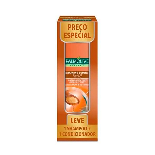 Kit Shampoo + Condicionador Palmolive Naturals Hidratação e Brilho Radiantes 350ml Cada