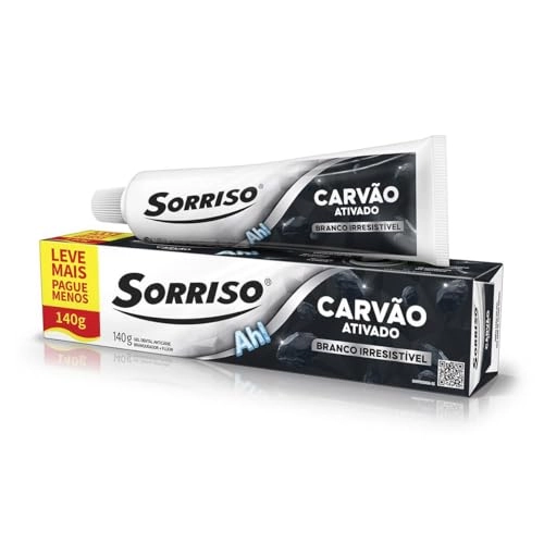 Gel Dental Carvão Ativado Sorriso Caixa 140g Econômico